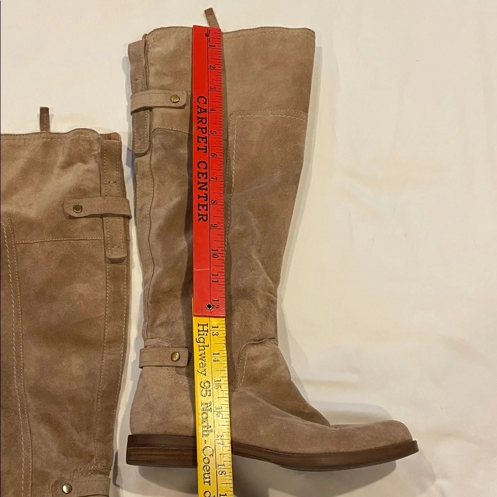 Franco Sarto Over the Knee Tan Suede Boots - Picture 12 of 15
